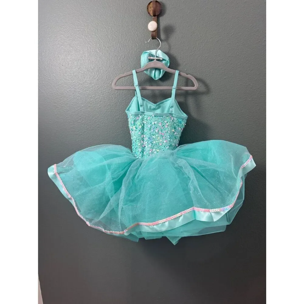N/A turquoise sequin